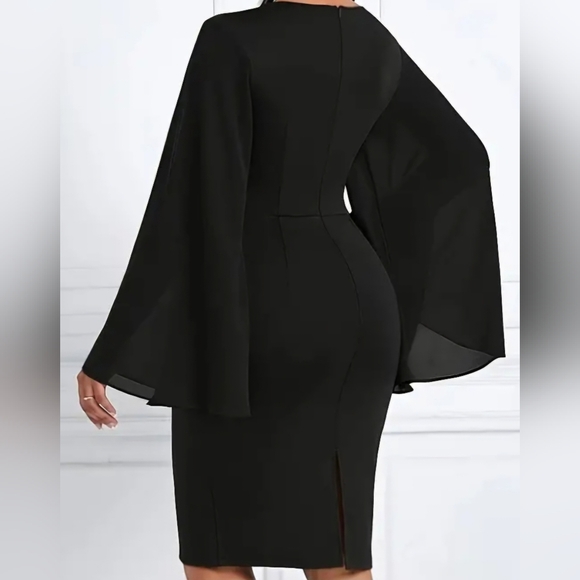 NWOT Cape Sleeve Dress - Picture 3 of 4